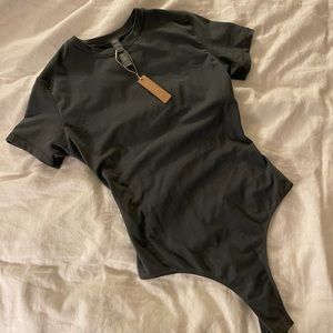 SKIMS cotton grey bodysuit